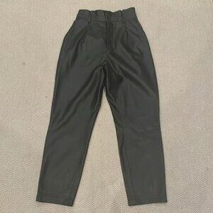 BB Dakota Steve Madden Faux Leather Paper Bag Waist Band Pants Size 8